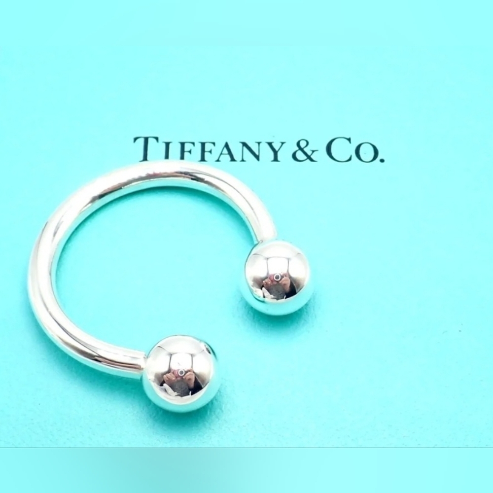 Tiffany and Co. Silver Ball Keychain Keyring